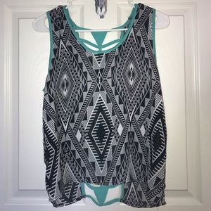 Tribal Aztec Sheer Tank Top Daytrip